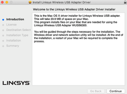 linksys ac1200 usb adapter setup for mac